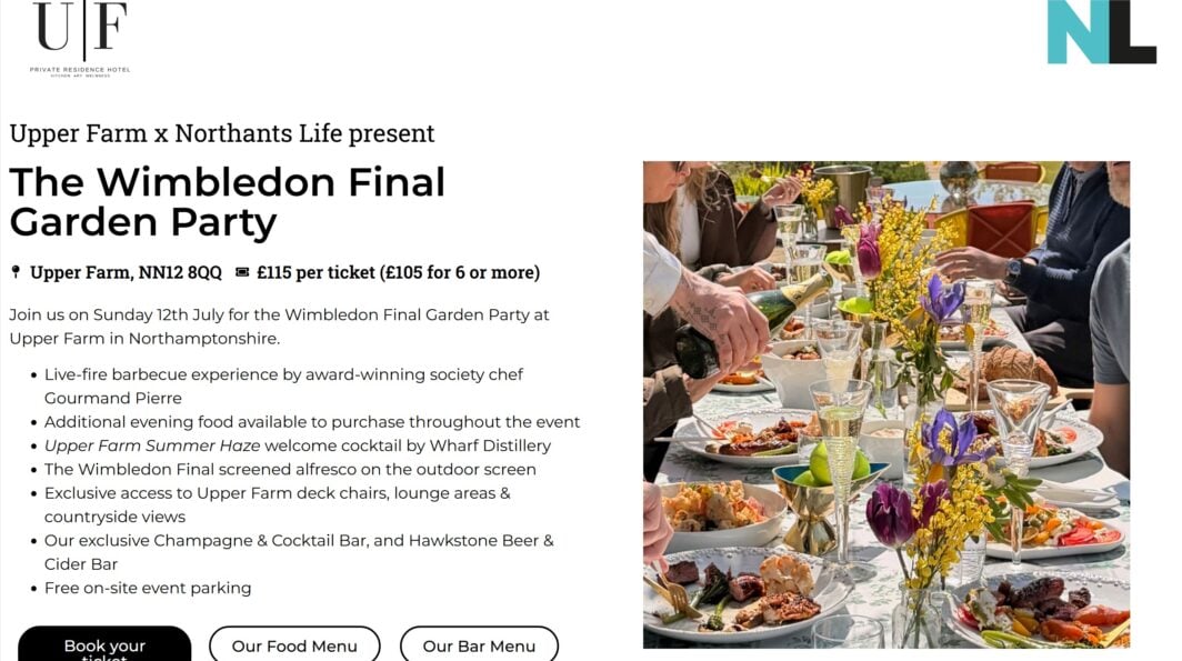 Upper Farm x Northants Life present The Wimbledon Final Garden Party, Tiffield